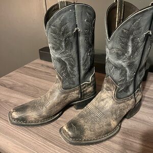 Moonshine spirit Gray Cowboy Western Boots Distressed Leather